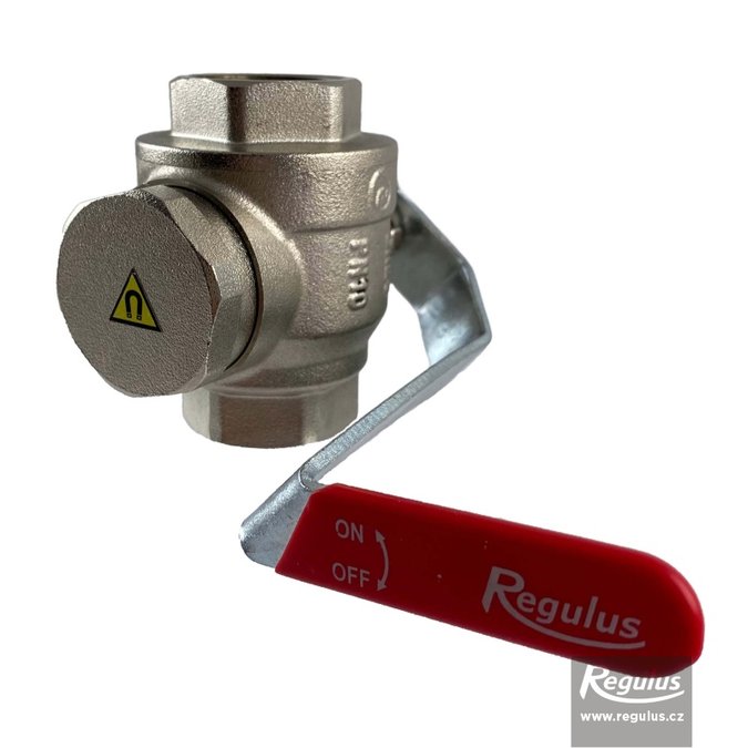 Guľový kohút s filtrom a magnetom, so zalomenou pákou Photo: Guľový kohút s filtrom a magnetom, so zalomenou pákou